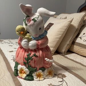 Charming Bunny and Chick Figurine